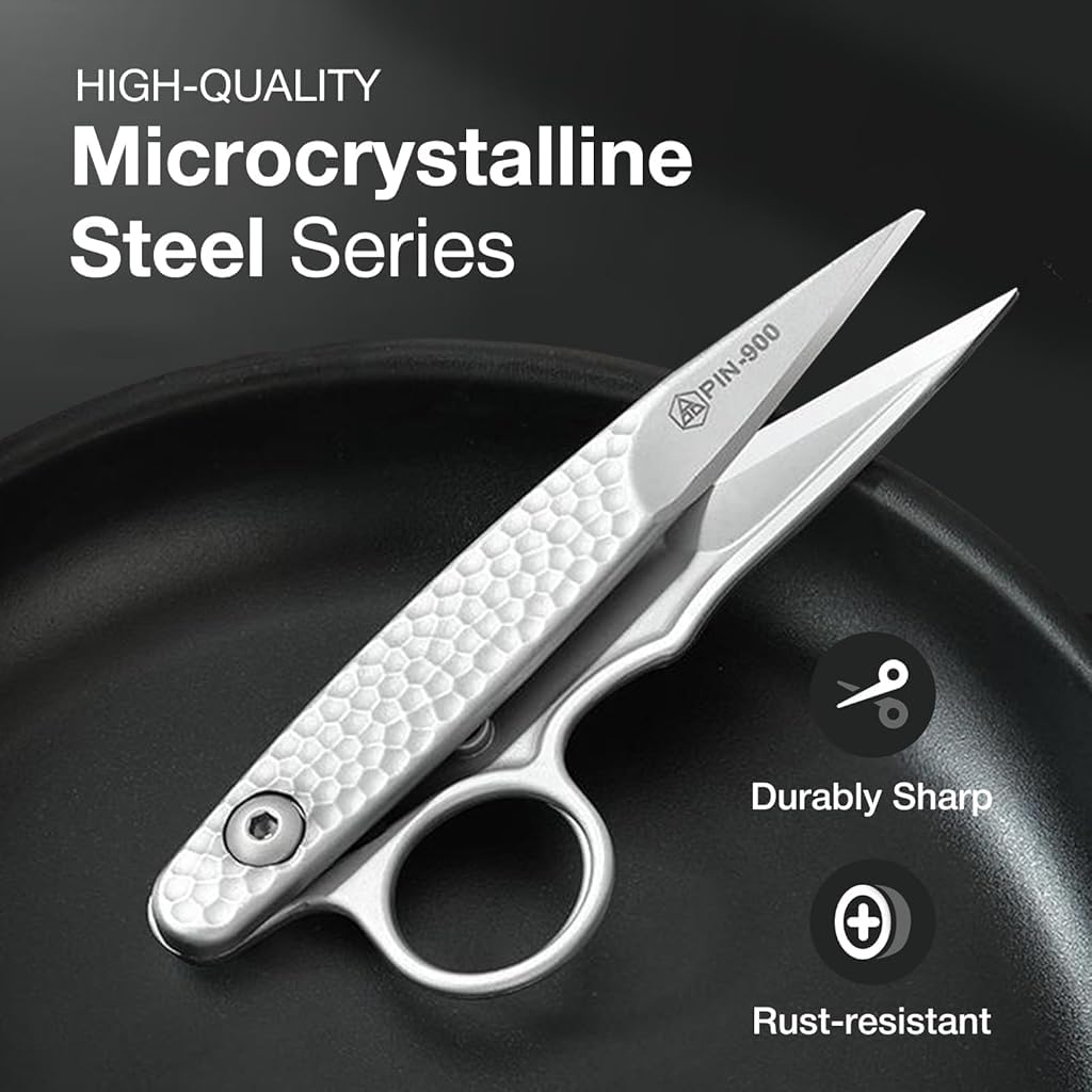 HASTHIP® Sewing Scissors Stainless Steel Sewing Scissors Spring Loaded Auto Bounce Back Design Comfortable Grip Utility Multipurpose Scissors for DIY Hand Crafts, Knitting, Crocheting HASTHIP® Sewing Scissors Stainless Steel Sewing Scissors Spring Loaded Auto Bounce Back Design Comfortable Grip Utility Multipurpose Scissors for DIY Hand Crafts, Knitting, Crocheting
